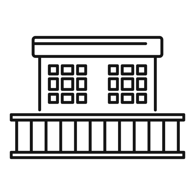 Icono de edificio de prisión de lavado de dinero Icono de vector de edificio de prisión de lavado de dinero para diseño web aislado sobre fondo blanco
