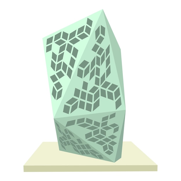 Icono de edificio de vidrio Ilustración animada del icono vectorial de edificio de cristal para la web