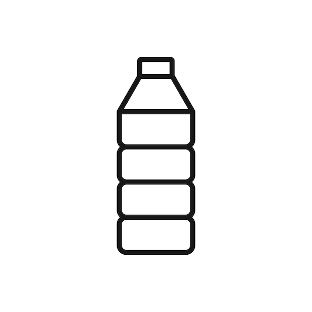 Icono editable de botella de plástico Ilustración vectorial aislada en fondo blanco utilizando el sitio web de presentación o la aplicación móvil