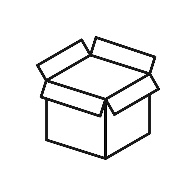 Icono editable de la caja del paquete Ilustración vectorial aislada en fondo blanco utilizando el sitio web de presentación o la aplicación móvil