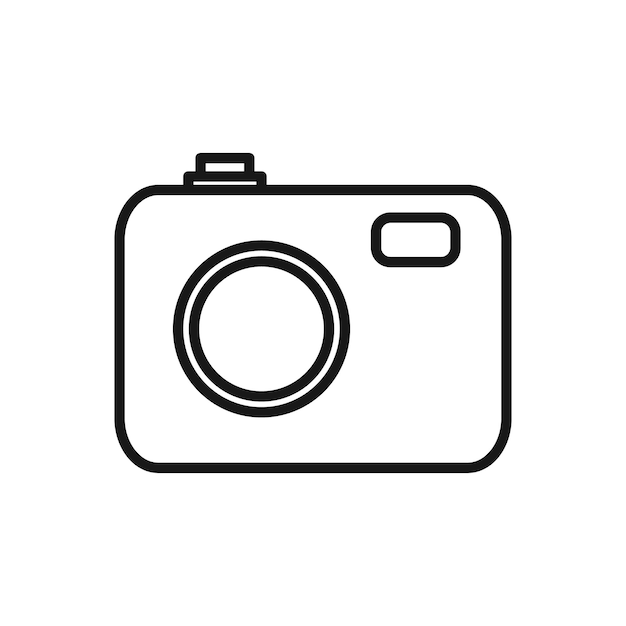 Icono editable de la cámara Ilustración vectorial aislada en fondo blanco utilizando el sitio web de presentación o la aplicación móvil