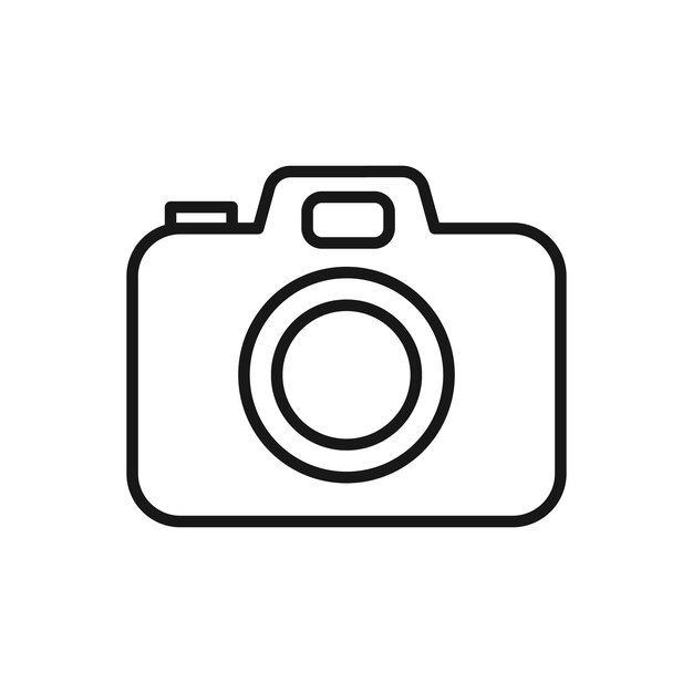 Icono editable de la cámara Ilustración vectorial aislada en fondo blanco utilizando el sitio web de presentación o la aplicación móvil