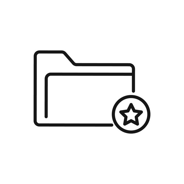 Icono editable de carpeta Ilustración vectorial aislada en fondo blanco utilizando el sitio web de presentación o la aplicación móvil