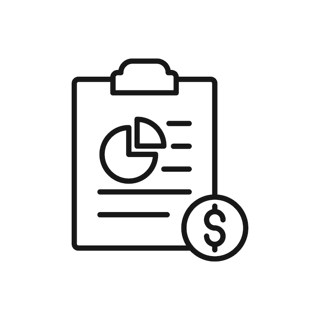 Icono editable del cuadro de cálculo del informe financiero Ilustración vectorial aislada sobre fondo blanco utilizando el sitio web de presentación o la aplicación móvil