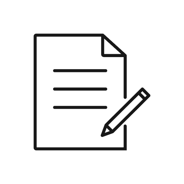 Icono editable de edición de archivo Ilustración vectorial aislada en fondo blanco usando para sitio web de presentación o aplicación móvil