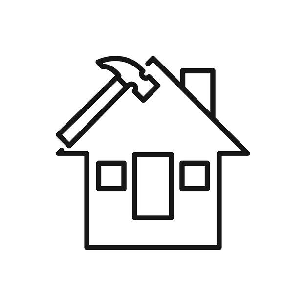 Icono editable de fijación de construcción de edificios Ilustración vectorial aislada en fondo blanco usando para sitio web de presentación o móvil