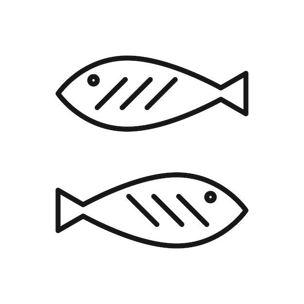 Icono editable de Grill Fish Ilustración vectorial aislada en fondo blanco usando para el sitio web de presentación o aplicación móvil