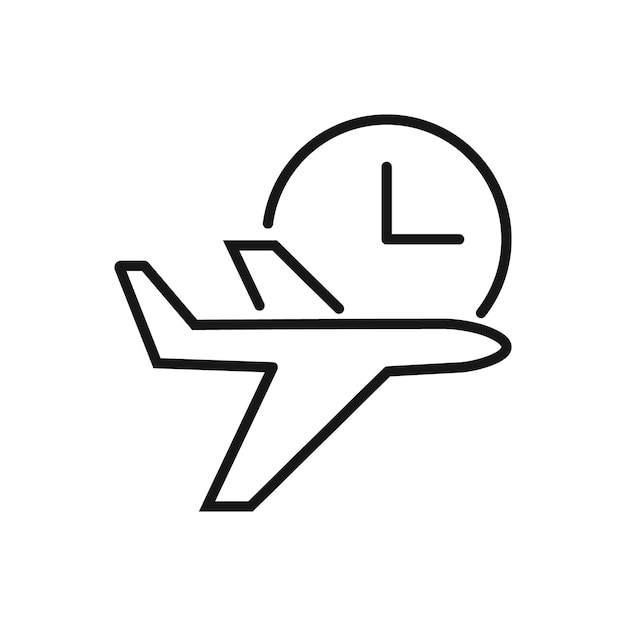 Icono editable del horario de vuelo Ilustración vectorial aislada en fondo blanco utilizando el sitio web de presentación o la aplicación móvil