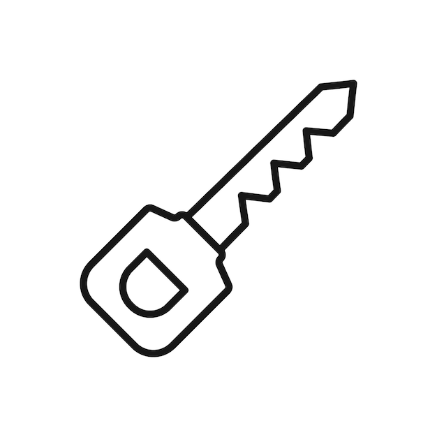 Icono editable de ilustración de vector clave aislado en fondo blanco utilizando el sitio web de presentación o la aplicación móvil