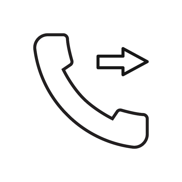 Icono editable de ilustración del vector de llamadas salientes aislado en fondo blanco utilizando el sitio web de presentación o la aplicación móvil