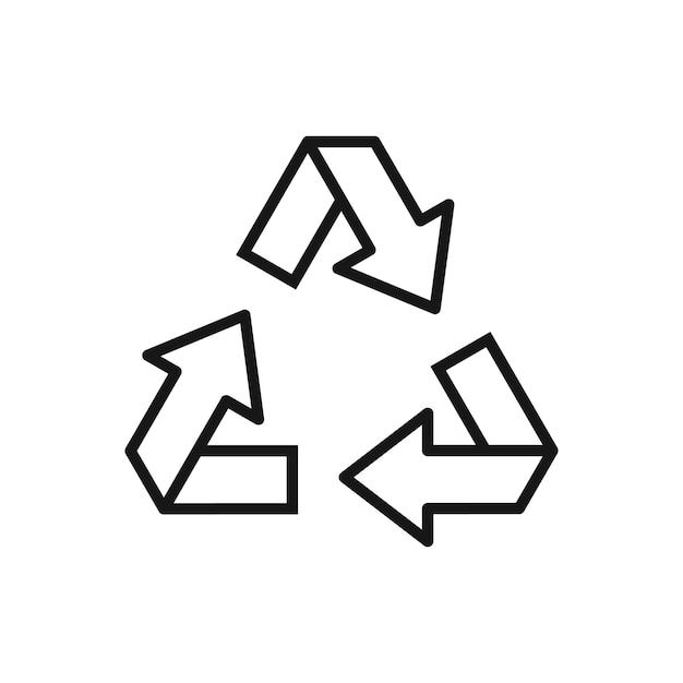 Icono editable de ilustración de vector de reciclaje aislado en fondo blanco usando para el sitio web de presentación o la aplicación móvil