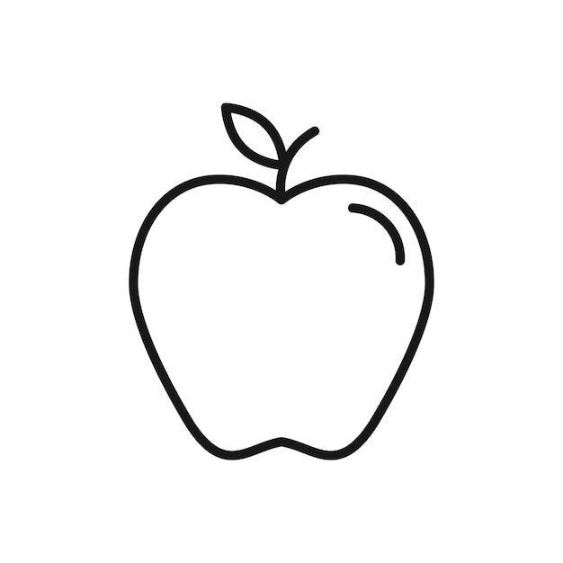 Icono editable de la ilustración vectorial de Apple aislada en fondo blanco utilizando el sitio web de presentación o la aplicación móvil