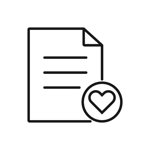 Icono editable de la ilustración vectorial del archivo favorito aislada en fondo blanco usando para el sitio web de presentación o la aplicación móvil