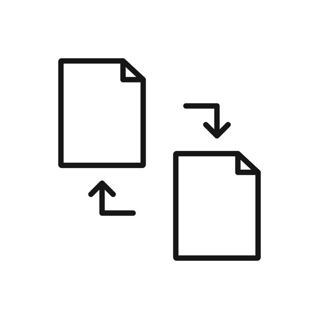 Icono editable de ilustración vectorial de archivo de transferencia aislada en fondo blanco utilizando el sitio web de presentación o la aplicación móvil