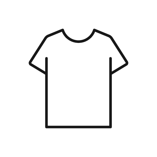 Icono editable de la ilustración vectorial de la camiseta aislada sobre un fondo blanco utilizando para el sitio web de presentación o un móvil