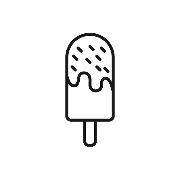 Icono editable de ilustración vectorial de helado aislado en fondo blanco utilizando el sitio web de presentación o la aplicación móvil