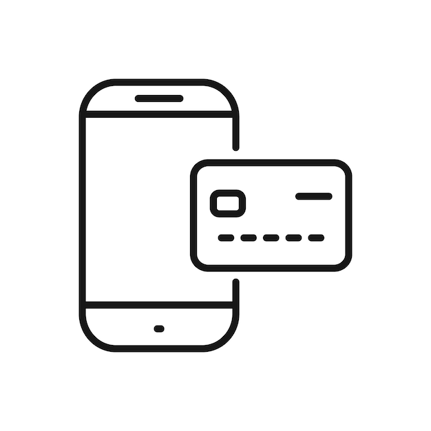 Icono editable de la ilustración vectorial de pago de teléfonos inteligentes aislada en fondo blanco utilizando el sitio web de presentación o la aplicación móvil