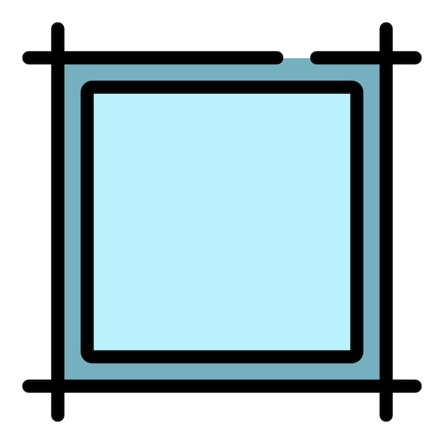 Icono del editor de papel Contorno del editor del papel Icono vectorial de color plano aislado