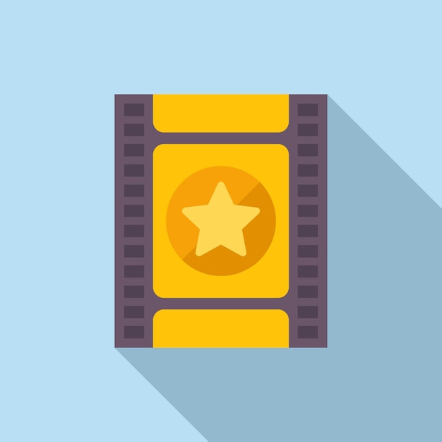 Icono de editor de película estrella vector plano Montaje película Gráfico de noticias