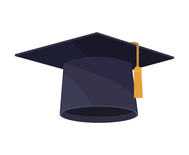 Icono de educación accesorio sombrero de graduación