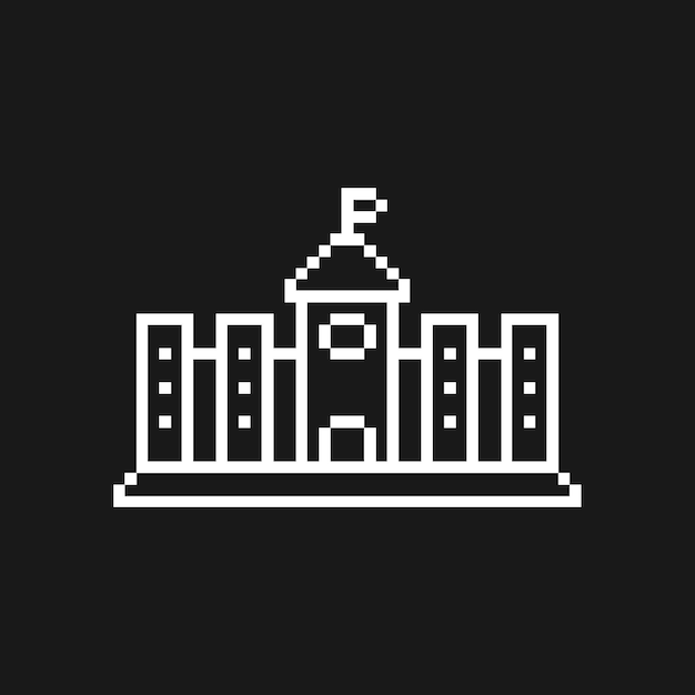 icono de educación de arte de píxeles