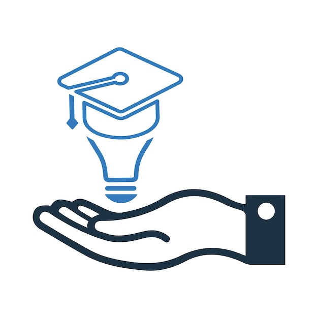 Icono de educación de creatividad de ideas Ilustración vectorial editable sencilla