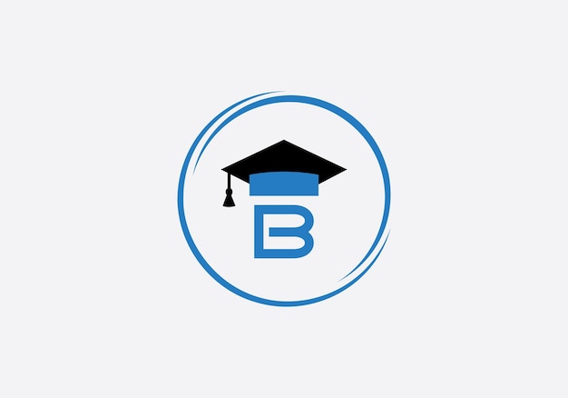 Ícono de la educación letra B Monograma de aprendizaje