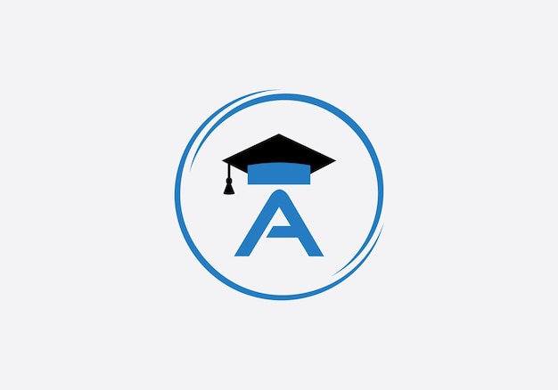 Ícono de la educación letra A Monograma de aprendizaje