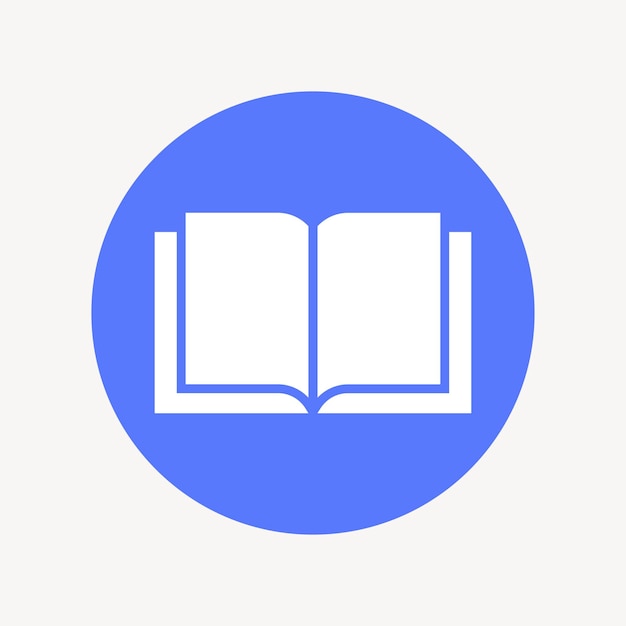 Icono de educación de libro abierto vector gráfico plano