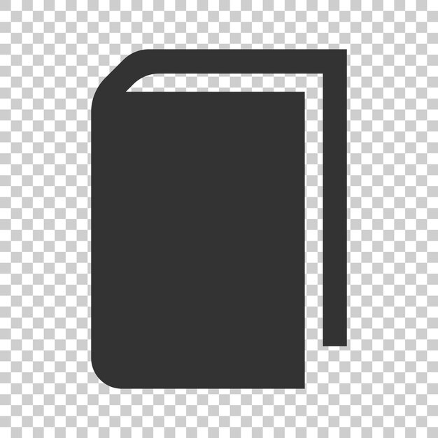 Icono de educación de libros en estilo plano Ilustración vectorial de revistas literarias en un fondo aislado Concepto de negocio de papel de libros