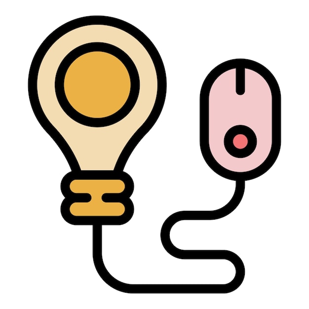 Icono de educación en línea Esquema Icono de vector de educación en línea para diseño web aislado en color de fondo blanco plano