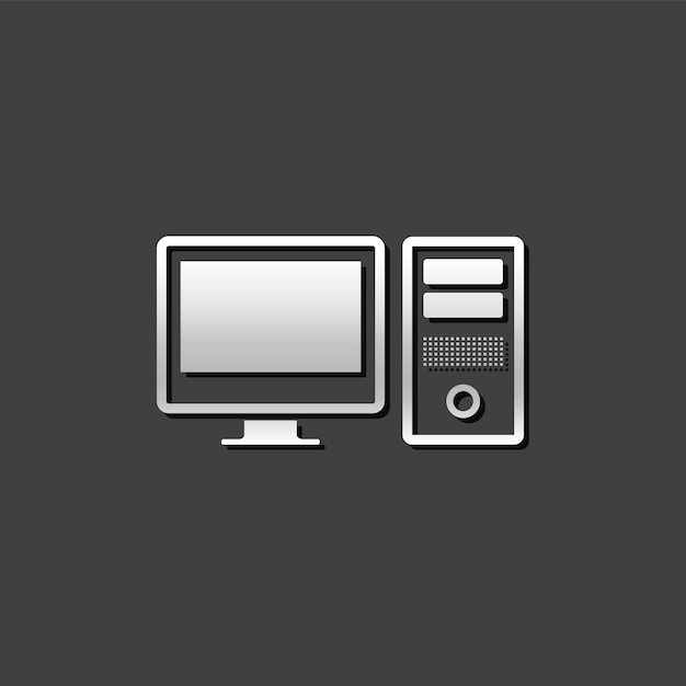 Icono de educación en línea en estilo de color gris metálico webinar de aprendizaje electrónico en línea