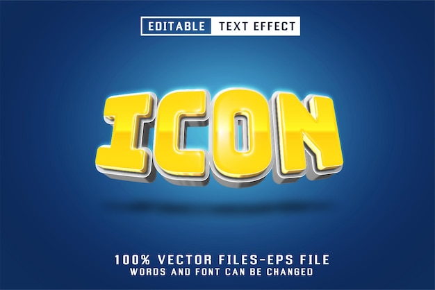 Vector icono de efecto de texto editable