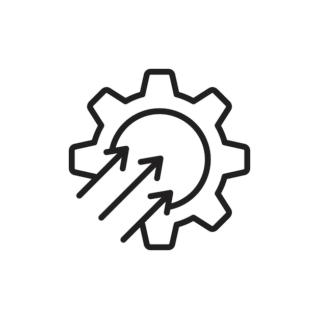 Icono de eficiencia Contorno delgado sencillo