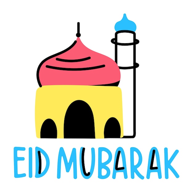 Un icono de eid que denota mezquita