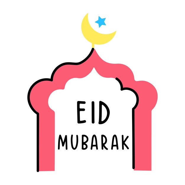 Un icono de eid que denota mezquita