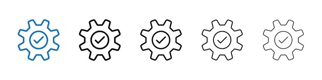 Icono de ejecución Logotipo vectorial de esquema para la aplicación web