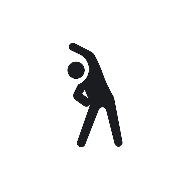 Ícono de ejercicio de fitness conjunto de entrenamiento de calentamiento de ejercicio de señal