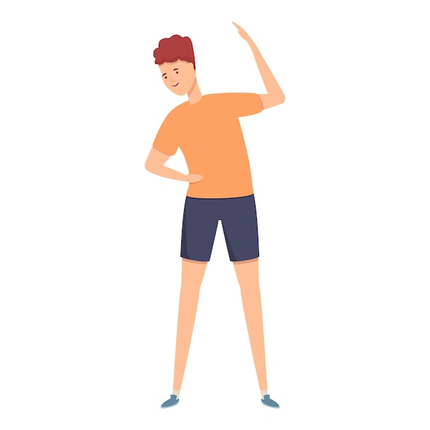 Icono de ejercicio matutino vector de dibujos animados Deporte saludable Entrenamiento activo