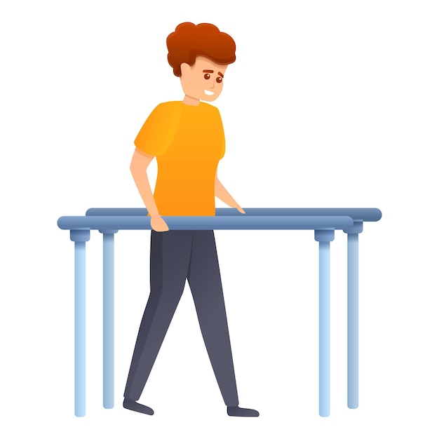 Icono de ejercicio de piernas de rehabilitación Icono vectorial de ejercicio de pies de rehabilitación para diseño web aislado sobre fondo blanco