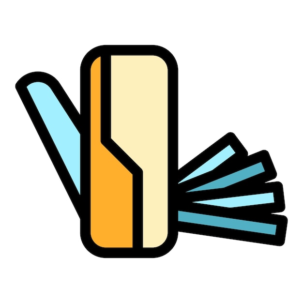 El icono del ejército de herramientas múltiples Contorno del icono vectorial del exército de herramientas múltiples color plano aislado