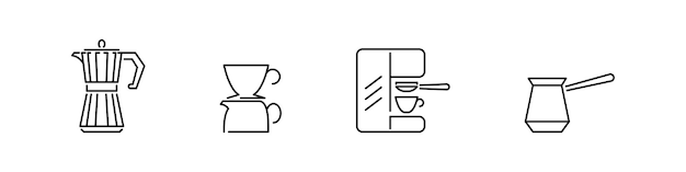 Ícono de elaboración de café xAB íconos del método de elaboración