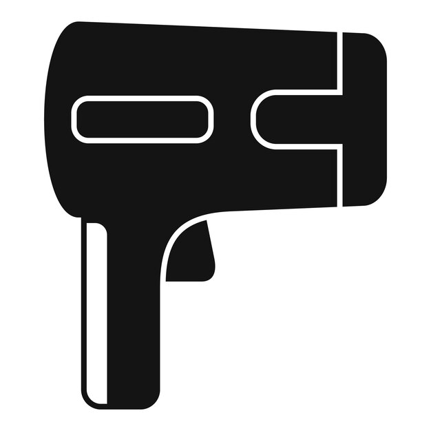 Ícono electrónico de radar de velocidad vector simple carretera anti-policía