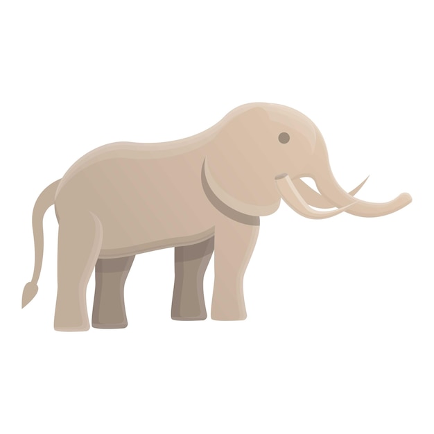 Icono de elefante Caricatura de icono vectorial de elefante para diseño web aislado en fondo blanco