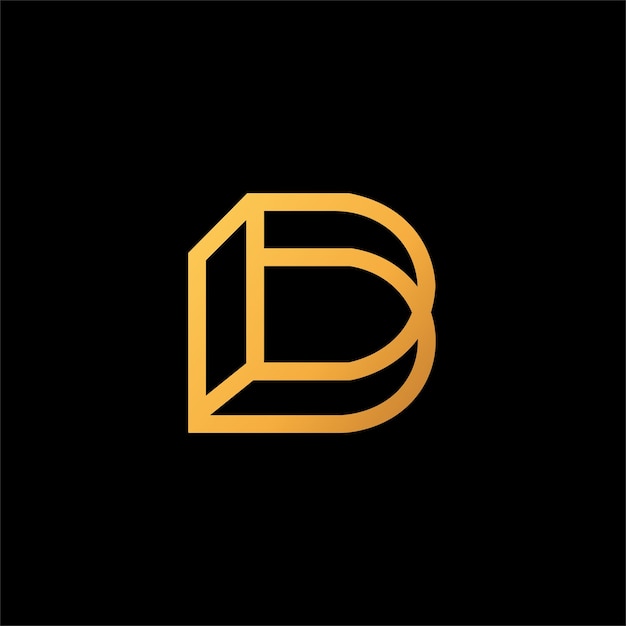 Icono elegante del diseño del logotipo de la letra d