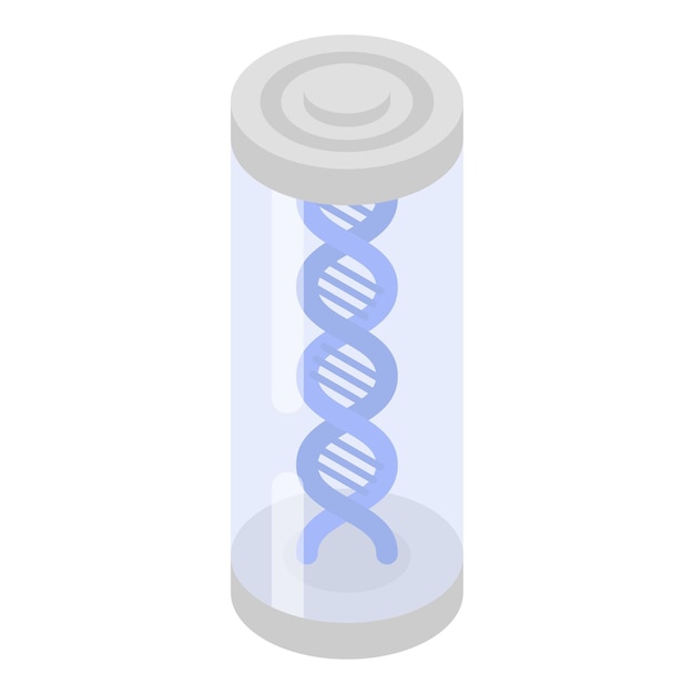 Icono de elemento de adn azul Isométrico del icono de vector de elemento de adn azul para diseño web aislado sobre fondo blanco