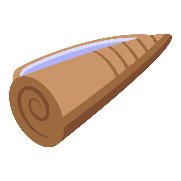 El icono del elemento caracol vector isométrico Decoración de mariscos