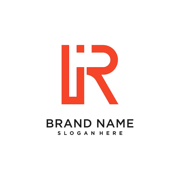 Icono del elemento de diseño de la letra R con un concepto moderno creativo