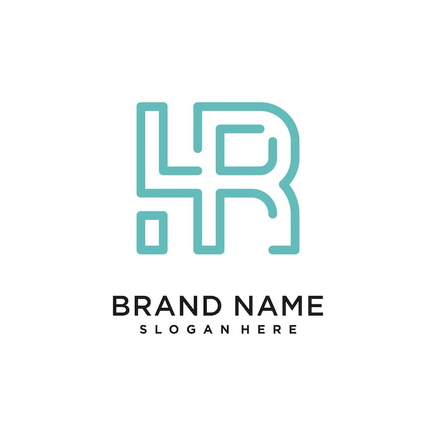 Icono del elemento de diseño de la letra R con un concepto moderno creativo