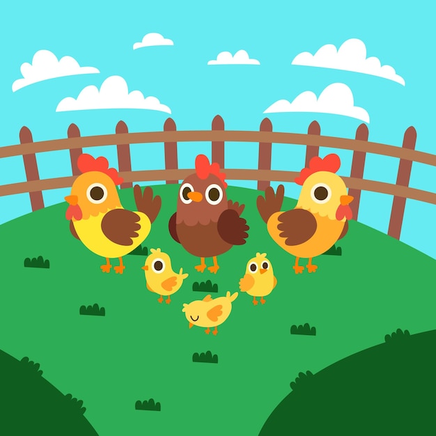 Icono del elemento de diseño vectorial de pollo
